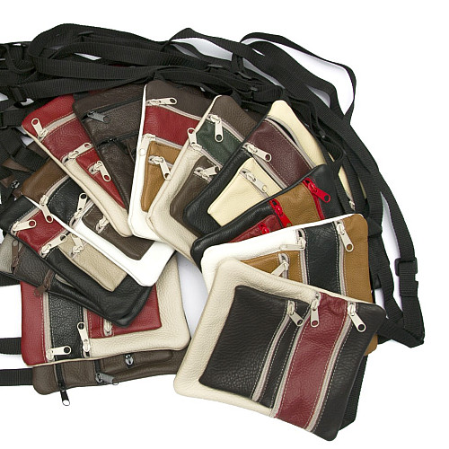 Кожаная сумочка Gofin на плечо асорти 19х17 см SMK-20009