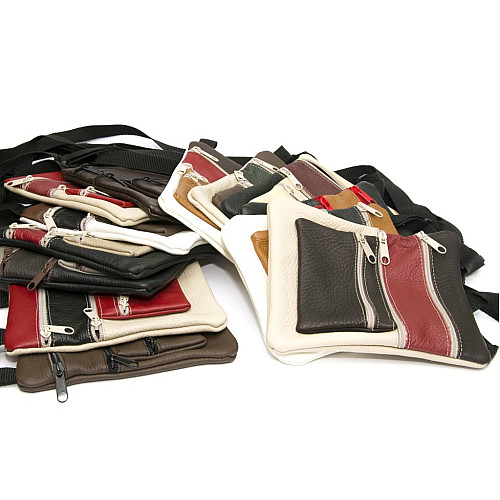 Кожаная сумочка Gofin на плечо асорти 19х17 см SMK-20009