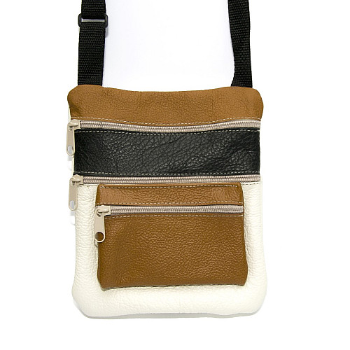 Кожаная сумочка Gofin на плечо асорти 19х17 см SMK-20009