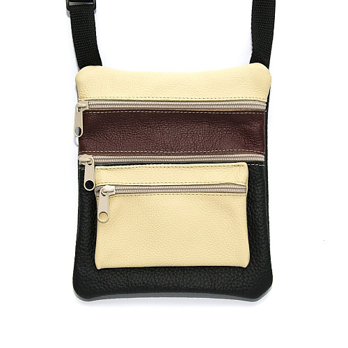 Кожаная сумочка Gofin на плечо асорти 19х17 см SMK-20009