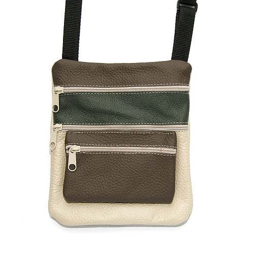 Кожаная сумочка Gofin на плечо асорти 19х17 см SMK-20009