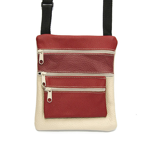 Кожаная сумочка Gofin на плечо асорти 19х17 см SMK-20009