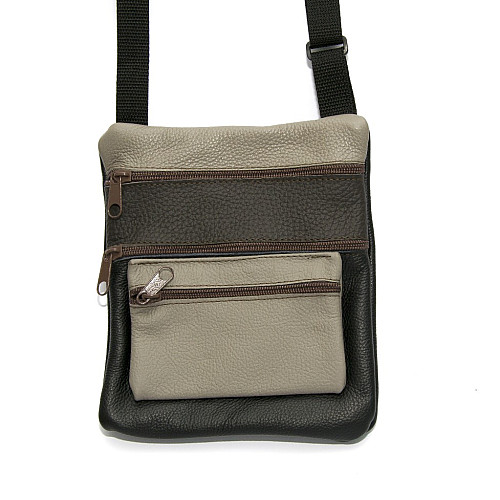 Кожаная сумочка Gofin на плечо асорти 19х17 см SMK-20009