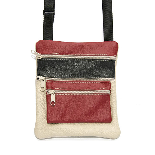 Кожаная сумочка Gofin на плечо асорти 19х17 см SMK-20009