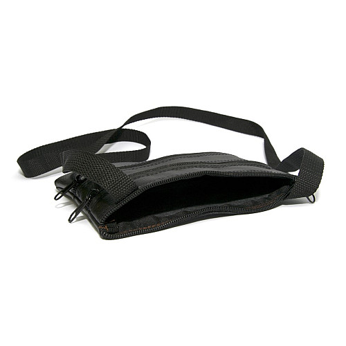 Сумка Gofin еко шкіряна чорна на плече 19,5х15,5 см SMK-20014