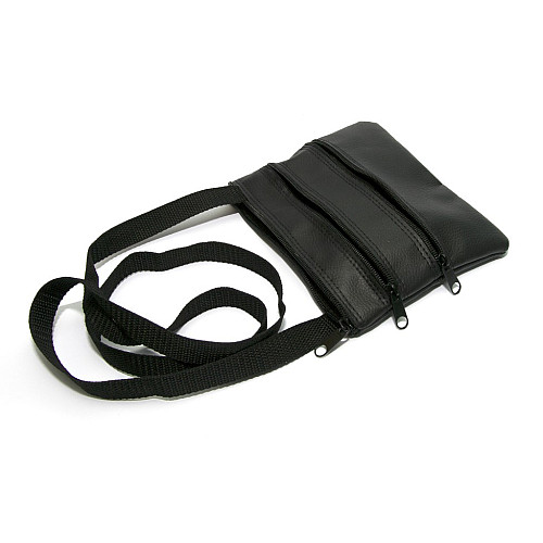 Сумка Gofin еко шкіряна чорна на плече 19,5х15,5 см SMK-20014