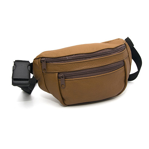 Бананка Gofin помаранчева шкіряна на три відділення SMK-20020