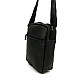 Шкіряна сумка Gofin чорна на плече 20х18 см SMK-20028
