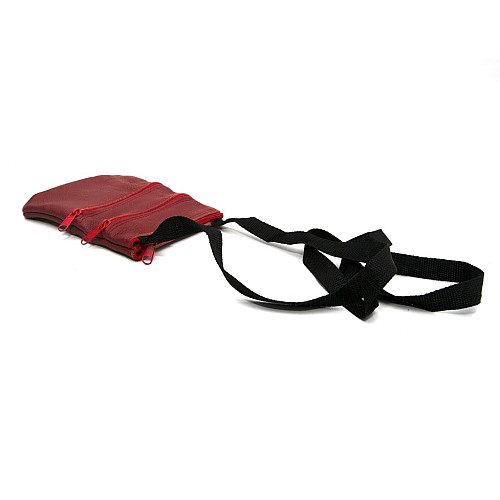 Червона шкіряна сумка на плече Gofin SMK-20029