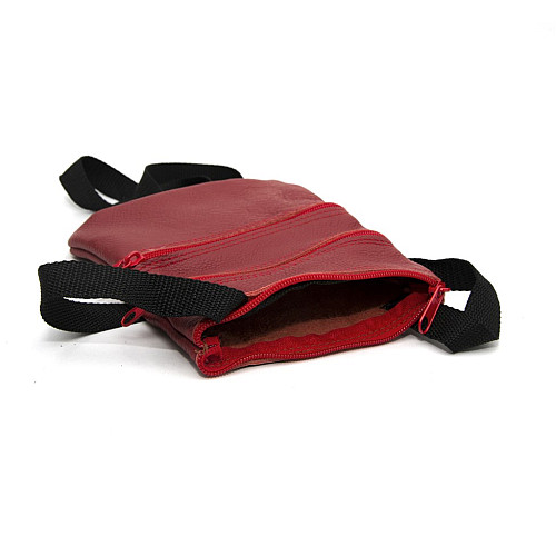 Червона шкіряна сумка на плече Gofin SMK-20029