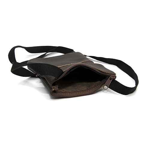 Коричневая кожаная сумка на плечо Gofin SMK-20030