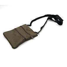 Коричнево-бежева шкіряна сумка на плече Gofin SMK-20031