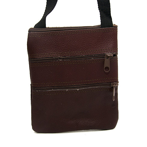 Бордовая кожаная сумка на плечо Gofin SMK-20032