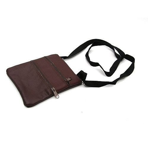 Бордовая кожаная сумка на плечо Gofin SMK-20032