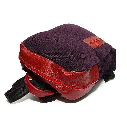 Червоно-фіолетовий тканинний рюкзак Gofin SMR-22027