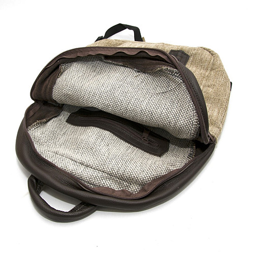 Бежевый тканевый рюкзак Gofin SMR-22037