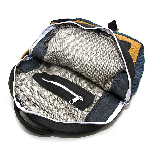 Тканевый рюкзак Gofin в бирюзовом, желтом цвете SMR-22042