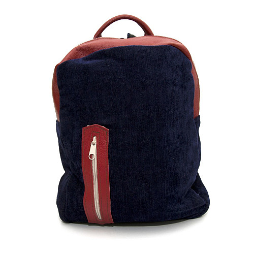 Тканинний фіолетовий рюкзак Gofin з червоними вставками SMR-22046