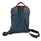 Тканинний темно-бірюзовий рюкзак Gofin з червоними вставками SMR-22047