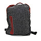 Тканинний сірий рюкзак Gofin з червоними вставками SMR-22049