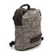 Тканинний сірий рюкзак Gofin у візерунок з коричневими вставками SMR-22057