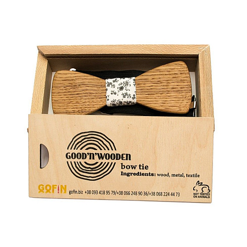 Деревянная галстук бабочка BTD-0309