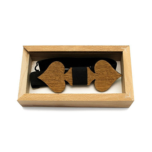 Деревяна краватка-метелик піка BTD-0317