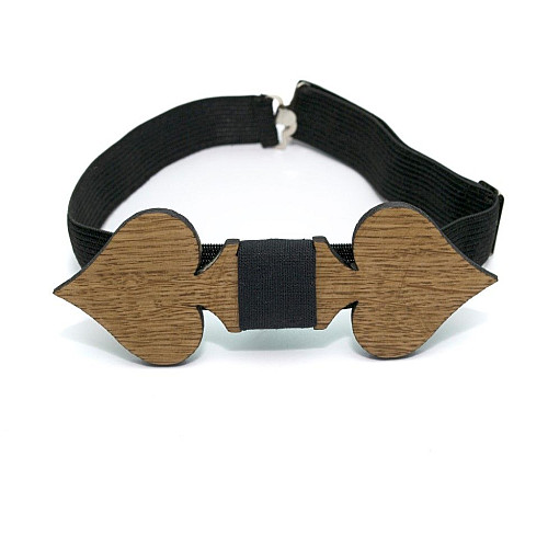 Деревяна краватка-метелик піка BTD-0317