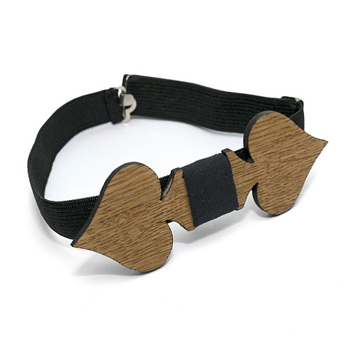 Деревяна краватка-метелик піка BTD-0317