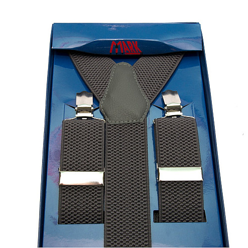 Підтяжки Gofin чоловічі сірі Y образні подарункові PU-0473