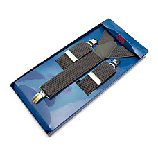 Подтяжки Gofin мужские серые Y образные подарочные PU-0473