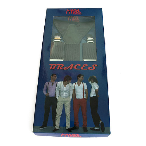 Підтяжки Gofin чоловічі сірі Y образні подарункові PU-0473