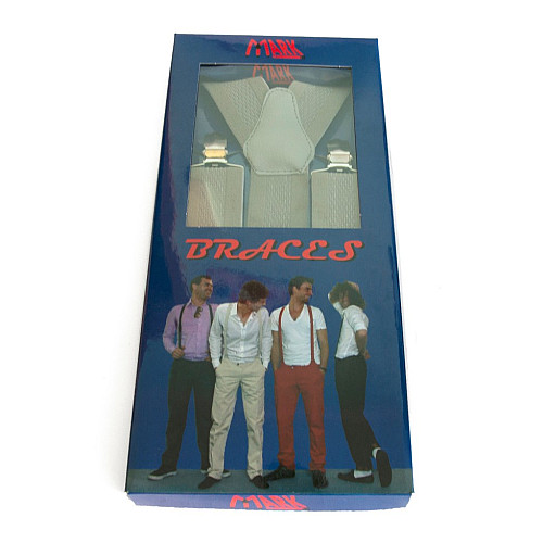 Підтяжки Gofin чоловічі сірі Y образні подарункові PU-0474