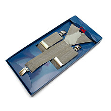 Підтяжки Gofin чоловічі сірі Y образні подарункові PU-0474