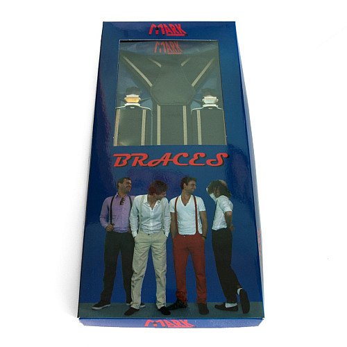 Мужские подтяжки Gofin Y образные черные с бежєвой полоской подарочные PU-0482