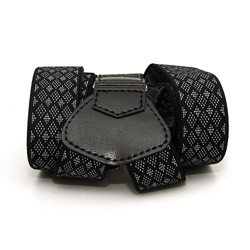 Підтяжки Gofin подарункові чорні в ромбіки Y образні PU-0506