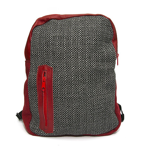 Червоно-сірий рюкзак Gofin під мішковину SMR-22018
