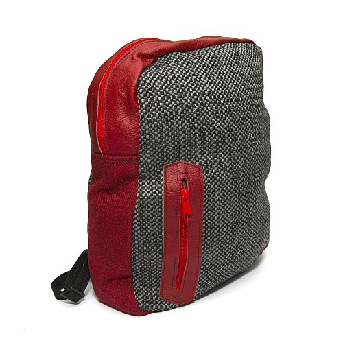 Червоно-сірий рюкзак Gofin під мішковину SMR-22018