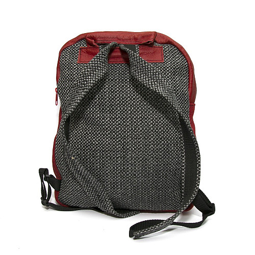 Червоно-сірий рюкзак Gofin під мішковину SMR-22018