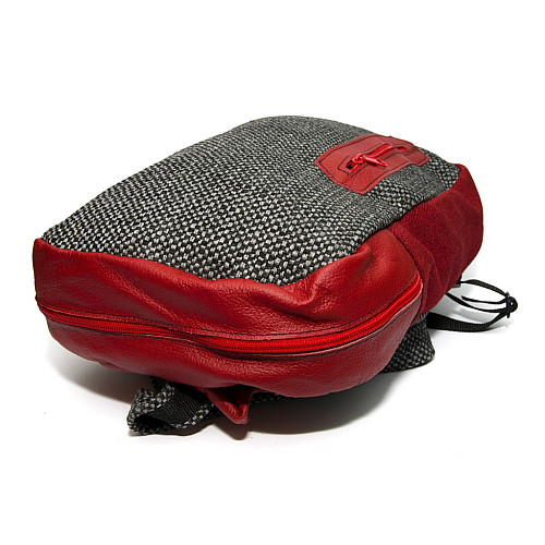 Червоно-сірий рюкзак Gofin під мішковину SMR-22018