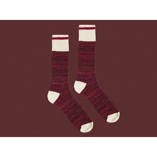 Носки BORDO MELANGE бежево-бордовые SIN-1721