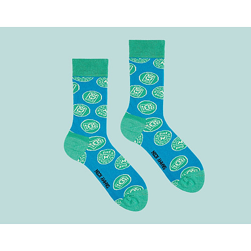 Шкарпетки  PASS сині з жетонами метро SIN-1730