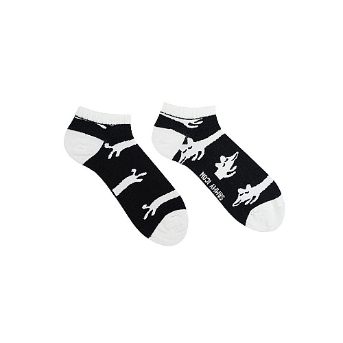 Короткі шкарпетки  BICKER DARK SHORT чорні з лисицями SIN-1766