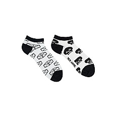 Короткі шкарпетки ARAGON SHORT білі з черепами SIN-1767