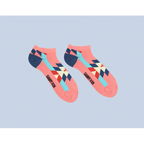 Короткі шкарпетки CRUZ PINK SHORT різнокольорові з хрестом SIN-1768