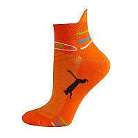 Помаранчеві жіночі шкарпетки зі смужками Art 801Д-1-9