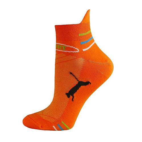 Помаранчеві жіночі шкарпетки зі смужками Art 801Д-1-9