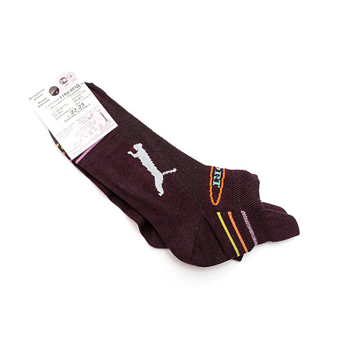 Жіночі бордові шкарпетки з малюнком Art 801-39-01