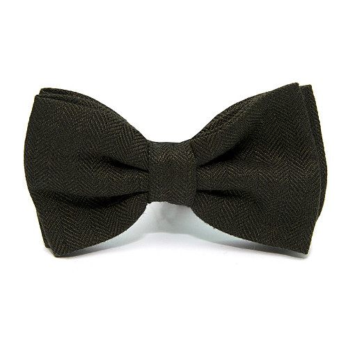 Галстук бабочка Zara темно-зеленая в елку BZR-9004