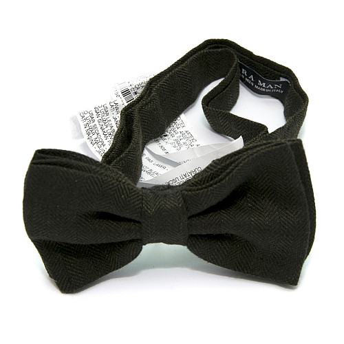 Галстук бабочка Zara темно-зеленая в елку BZR-9004